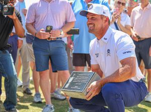 DeChambeau visits Pinehurst for unveiling of 'Shot of My Life' plaque