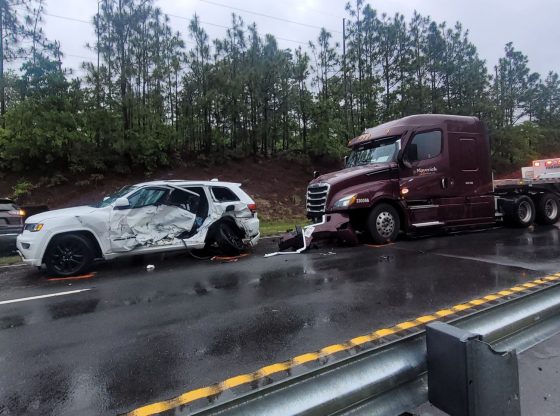 Crash involving 18 wheeler shuts down U.S. Highway 1 South