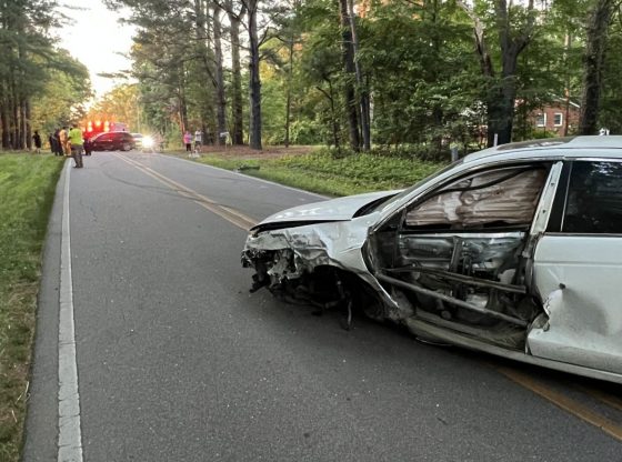 Two transported, roadway closed after Robbins collision