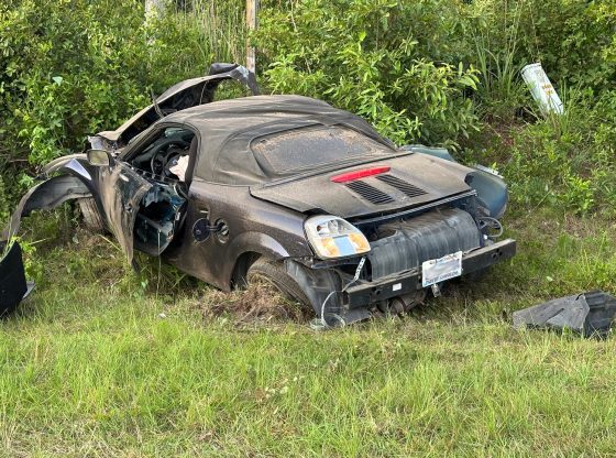 Driver walks away from rollover crash