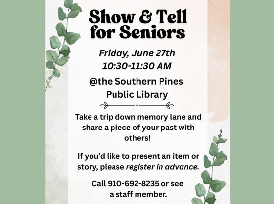 'Senior Show and Tell' at SP Public Library - June 27