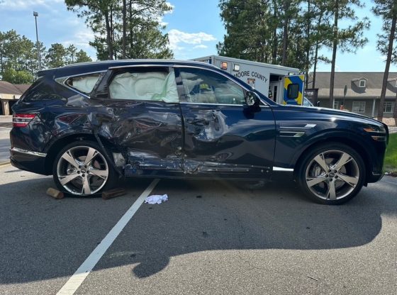 T-bone crash in Southern Pines sends two to hospital