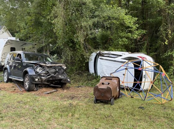 Man airlifted after crashing into parked car in Cameron