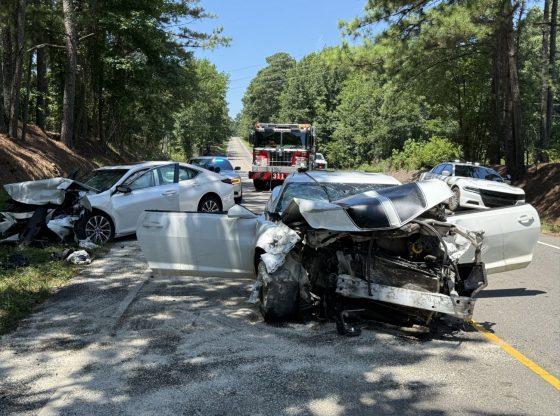 One airlifted, four transported after Carthage head-on collision