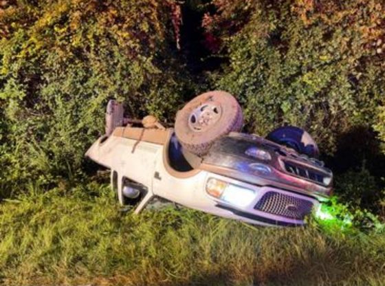 Teen airlifted after truck overturns near Moore-Lee county line