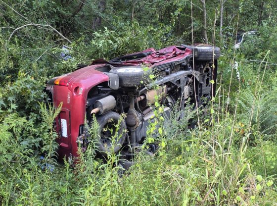 SUV crashes into power pole, flips in Carthage crash