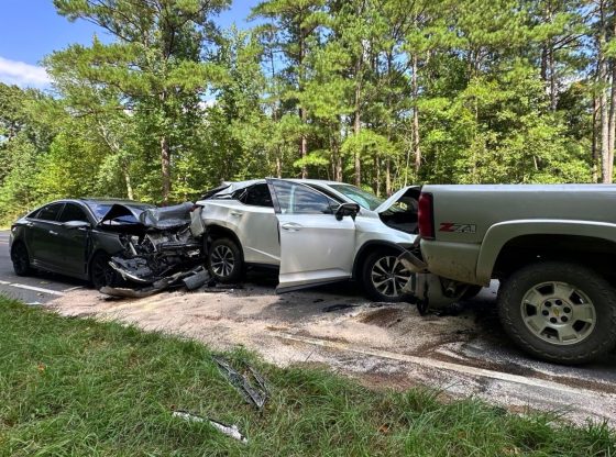 One airlifted, seven injured in crash north of Pinehurst