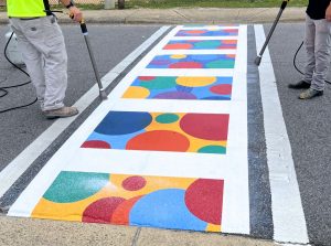 Southern Pines installs artistic crosswalk in Memorial Park