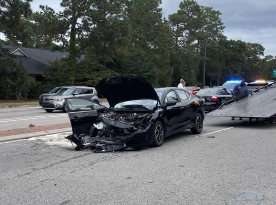 Woman airlifted after Pinehurst collision