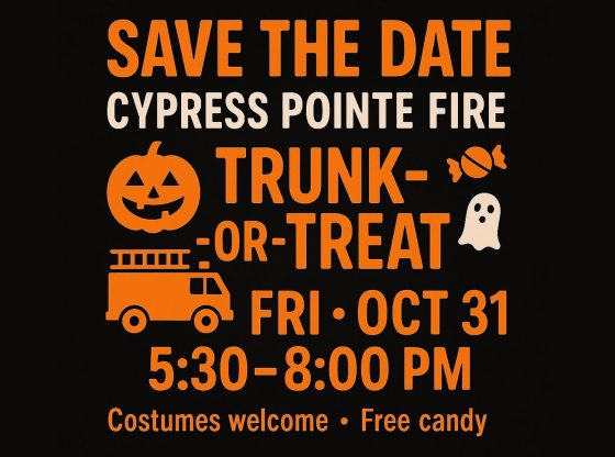 Cypress Pointe Fire Truck and Treat - Oct. 31