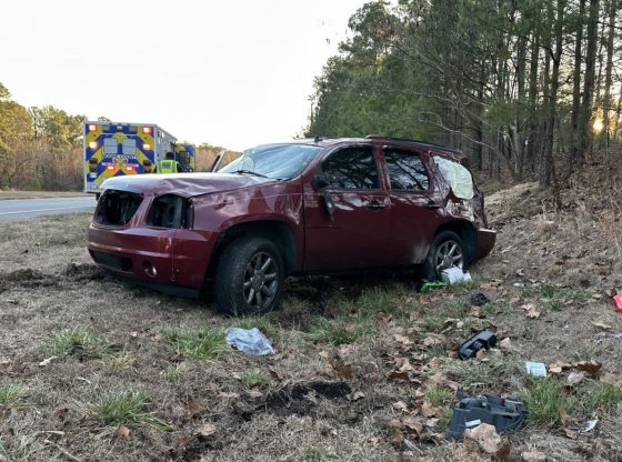 Two transported after vehicle rolls in Pinebluff