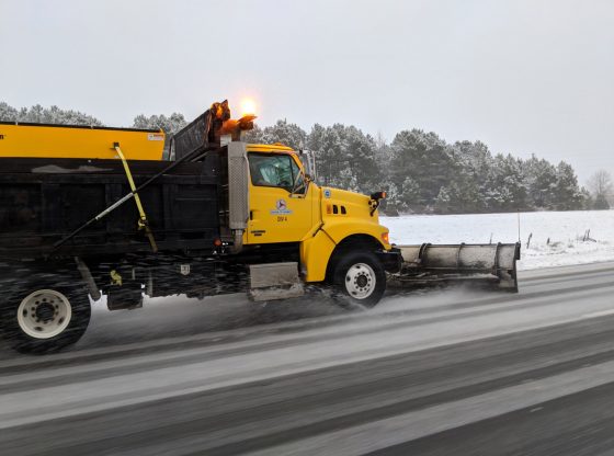 DOT treating roads, urging you to avoid travel during snow storm