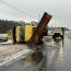 Snow plow overturns on N.C. 211 in Aberdeen