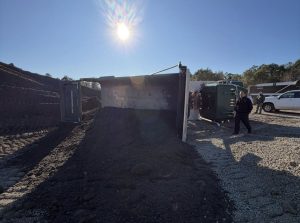 Third truck overturns in Moore County