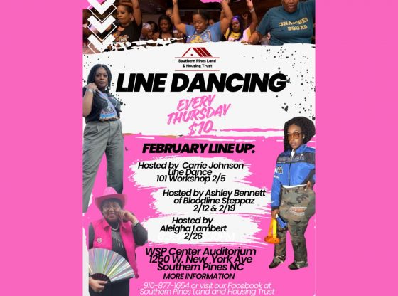 Line dancing at WSP Center Auditorium - Thursdays in Feb.