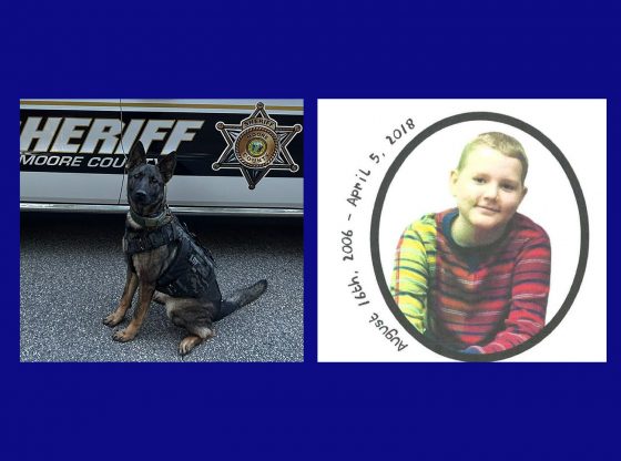K9 receives ballistic vest in memory of young cancer patient
