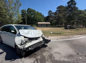 Two families sent to hospital after collision