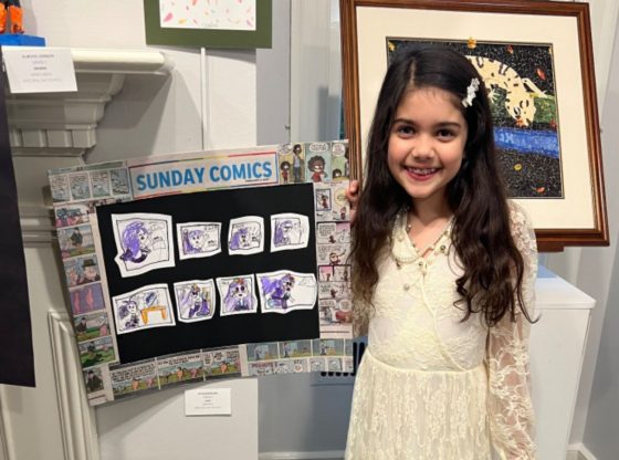 Southern Pines 9-year-old draws attention in Bob Ross art contest