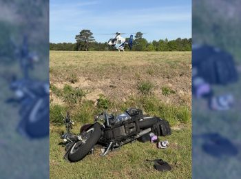 Motorcyclist airlifted after hit and run in Cameron