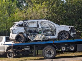 Two transported after vehicles collide, strike pole in Carthage