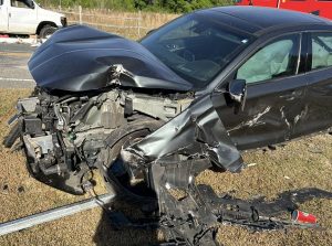 Van rolls after crash at Lobelia intersection