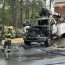 Bucket truck destroyed by fire at Aberdeen townhomes