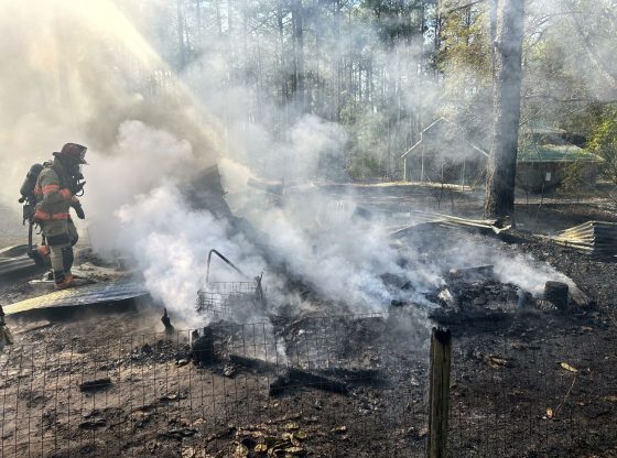 Vehicle, structure burn after Pinebluff outside fire