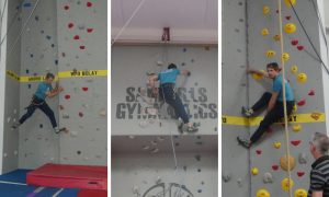 Sandhills Gymnastics introduces new rock climbing wall in Aberdeen