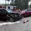 Four-vehicle wreck occurs at five-way intersection