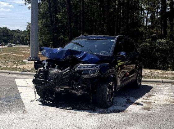 Four-vehicle crash in Taylortown sends two to hospital