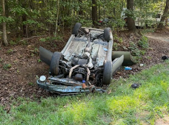Woman, dog uninjured after Robbins rollover
