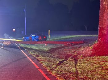 NC 24-27 shut down in Cameron after car hits power pole