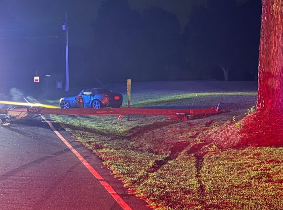 NC 24-27 shut down in Cameron after car hits power pole