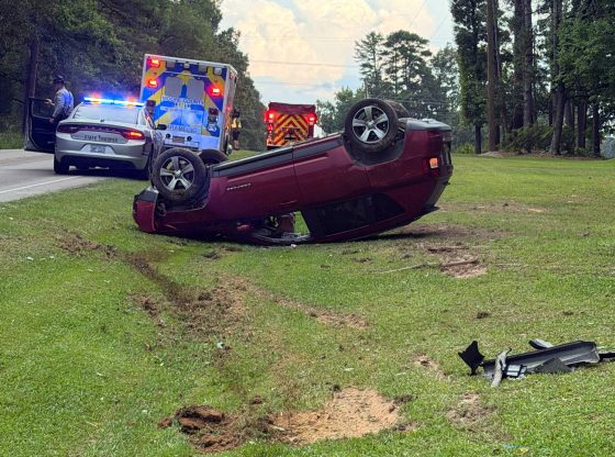 Jeep flips avoiding animal
