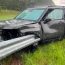 SUV impaled by guardrail in crash during storm