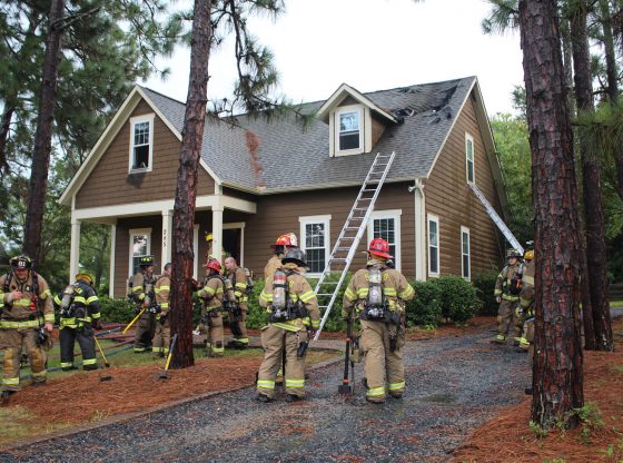 Lightning strike likely cause of house fire