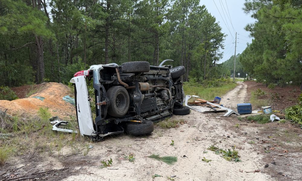 Elderly man trapped in vehicle for hours overnight after crash in Harnett County