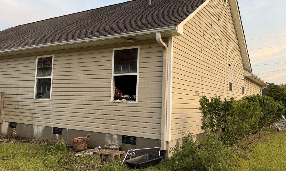 Pinebluff house burns after neighbors spot fire