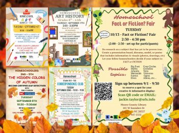 Moore County Library offers fall homeschool programs