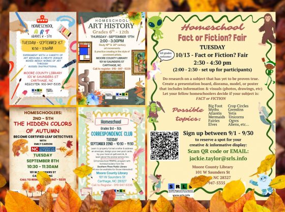 Moore County Library offers fall homeschool programs