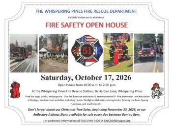 Whispering Pines fire safety open house - Oct. 17