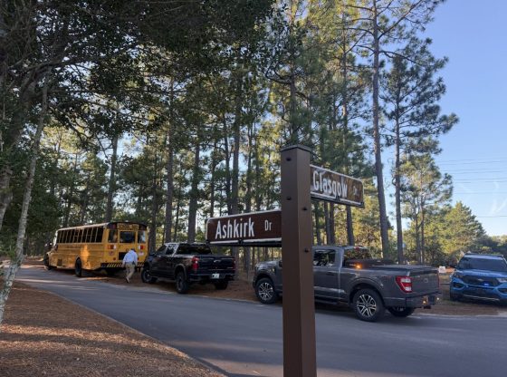 School bus and car collide in Pinewild community