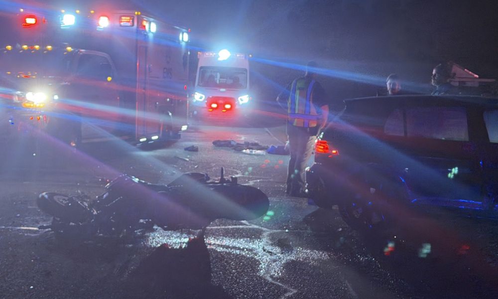Motorcyclist airlifted after being struck by car in Aberdeen