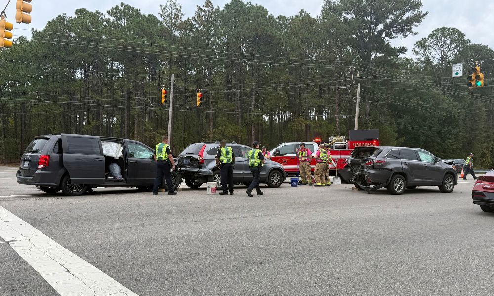 3 car pile up in Southern Pines sends 3 to hospital