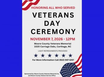 Moore County Veterans Day Ceremony - Nov. 7