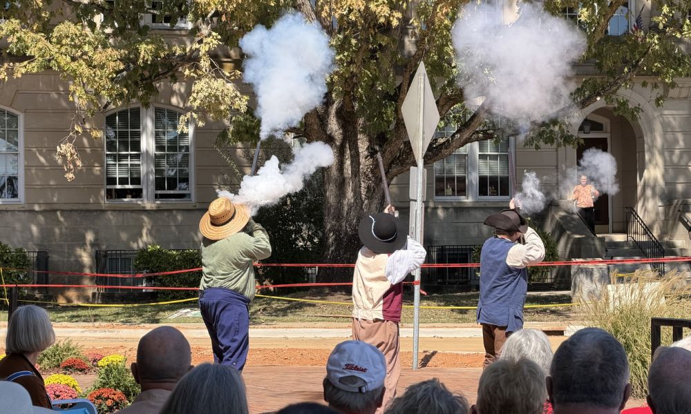 Carthage celebrates America 250 with musket volley